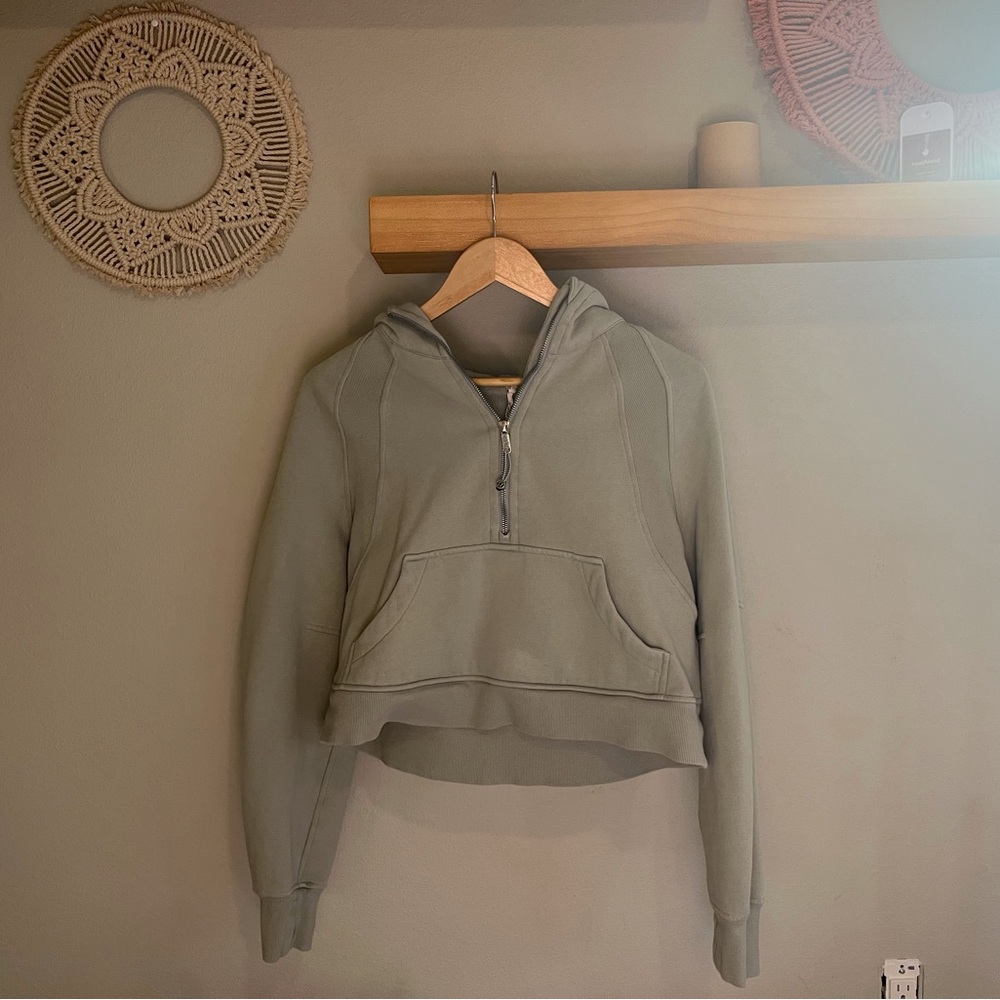 lululemon athletica Sage Green Half-Zip Hoodie